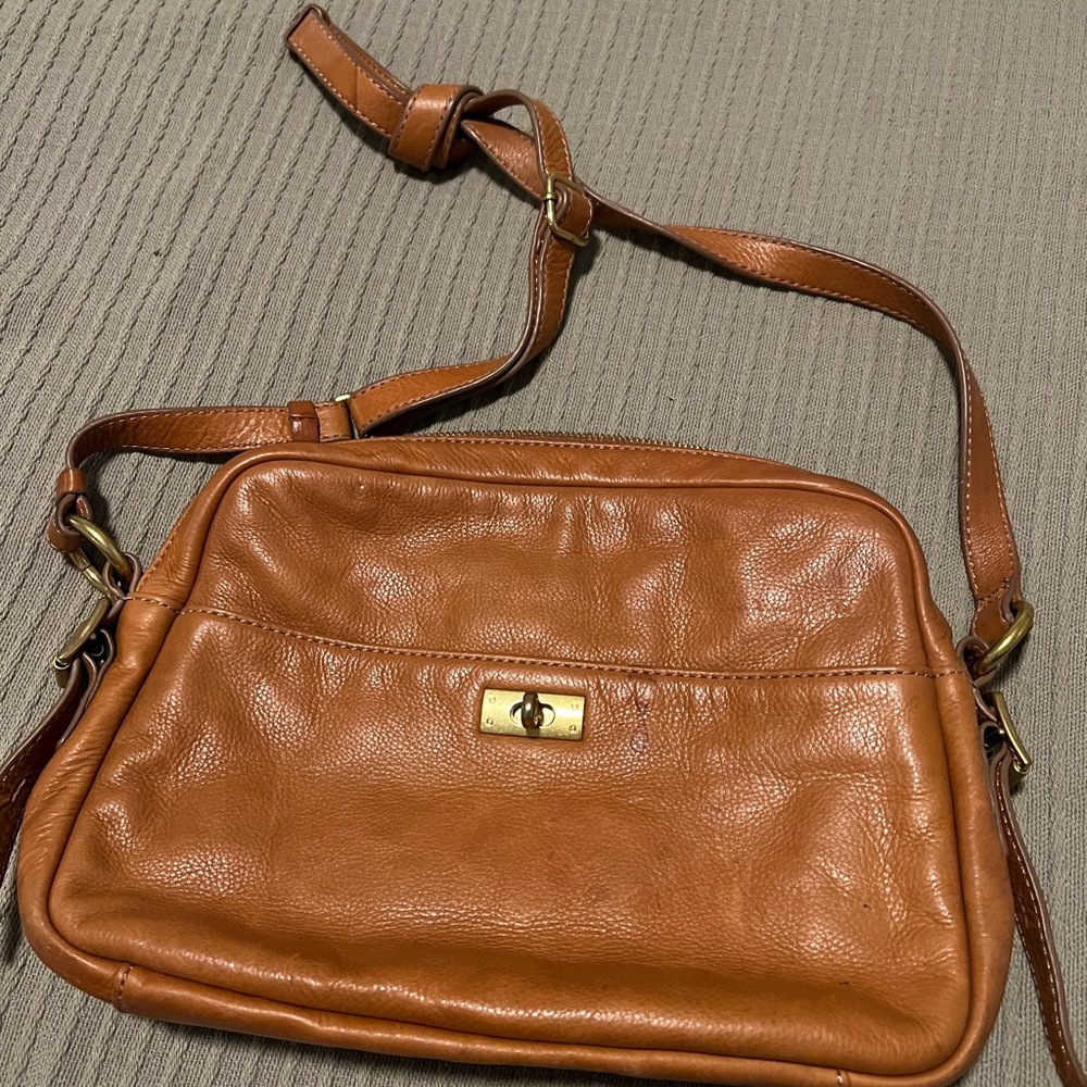 J Crew leather shoulder bag